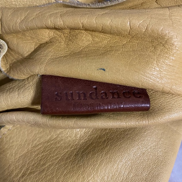 Sundance yellow leather purse. Has small imperfection - Picture 2 of 4
